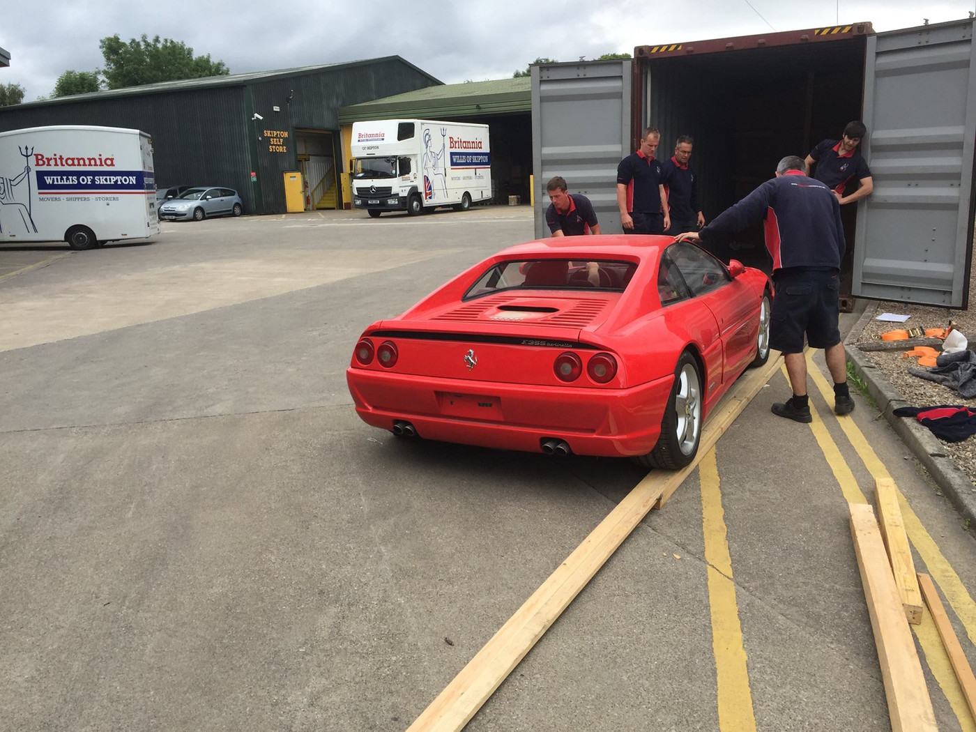 Ferrari into Shipping Container to UAE